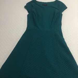 Textured emerald green dress